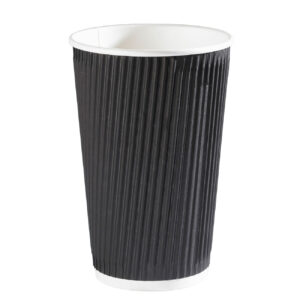 16oz BLACK TRIPLE LAYER RIPPLE  PAPER CUP 453ml (20 x 25)