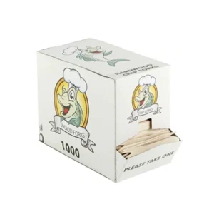 Wood Chip Forks In Dispenser Box 10x1000