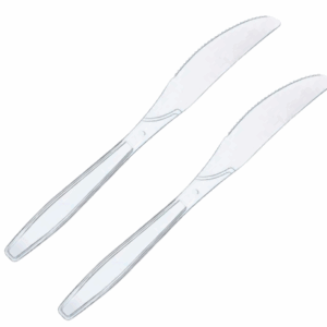 Clear PS Reusable Knives (10 x 100)