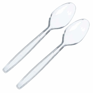 Clear PS Reusable Dessert Spoons (10 x 100)